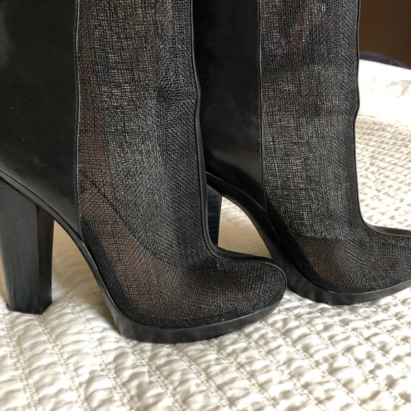 Rachael Zoe leather platform mesh boots sz 8 - Picture 2 of 13
